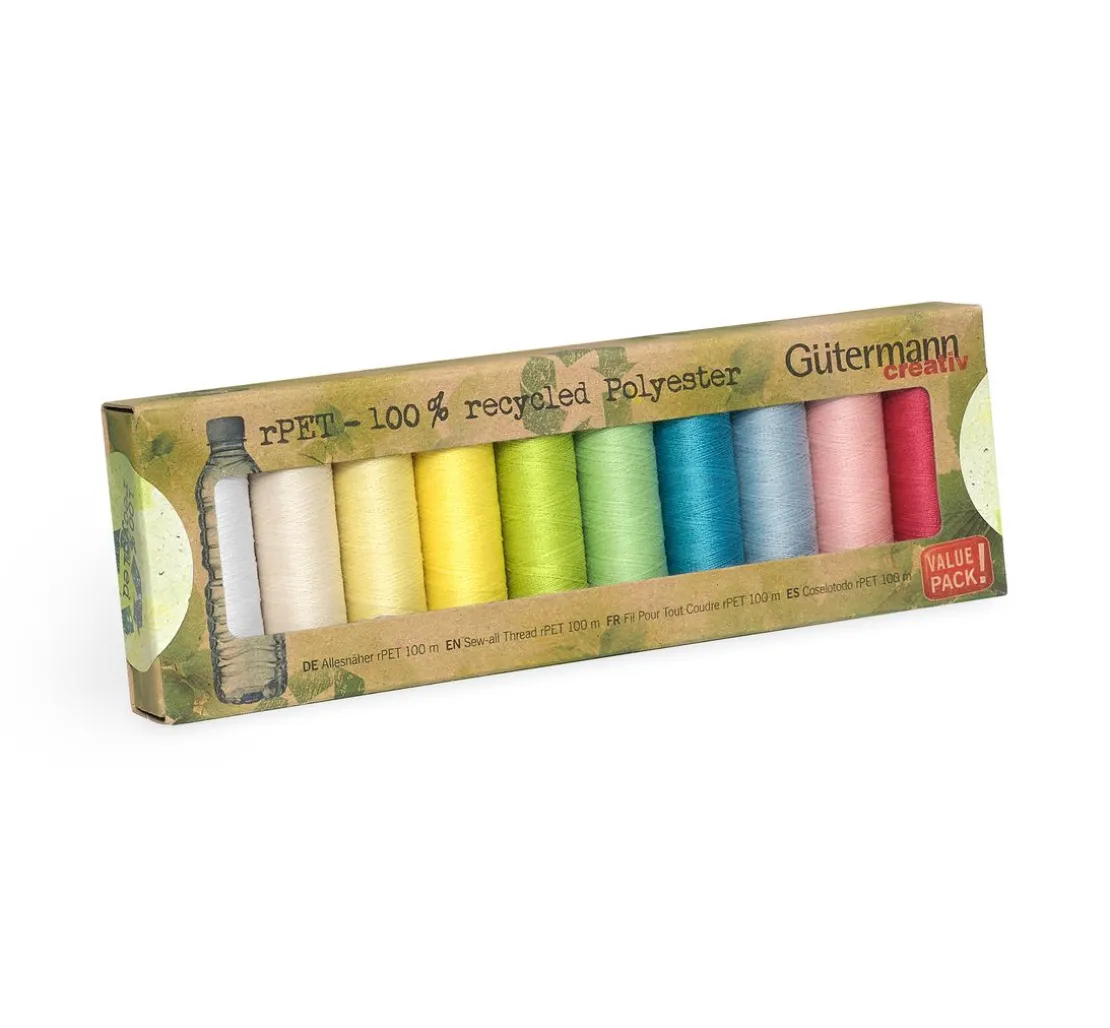 Gütermann Nähgarn-Set Allesnäher rPET, 10 x 100 m