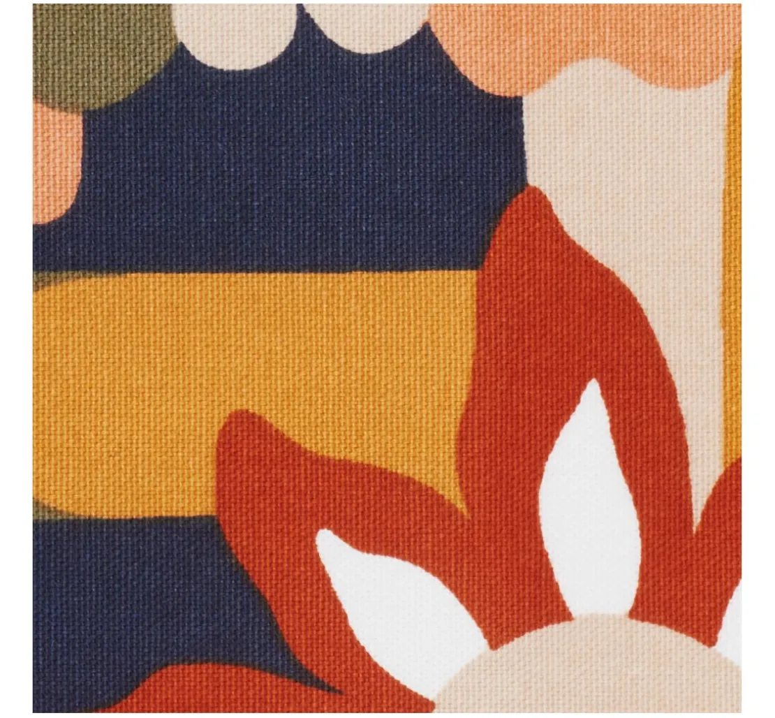 Halbpanama-Stoff "Naive Blumen"