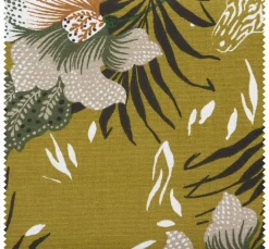 Halbpanama-Stoff "Zebra und Blumen"