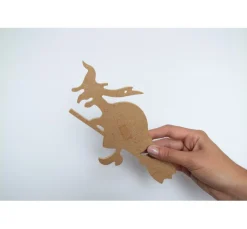 Halloween-Holzmotiv "Hexe"