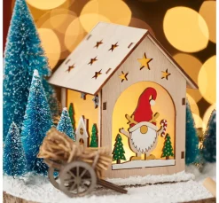 Holz Dekoplatte mit Rinde, auf Füßen, natur