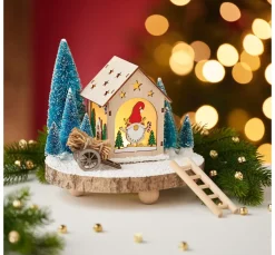 Holz Dekoplatte mit Rinde, auf Füßen, natur