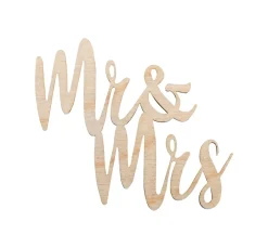 Holz Schriftzug Mini "Mr & Mrs"