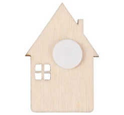 Holz Streuteile "Haus-Mix" mit Klebepunkt