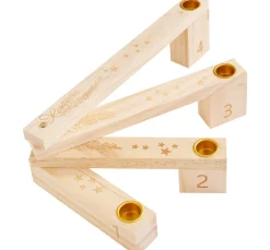 Holz-Adventskerzenhalter, gefächert