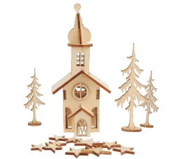 Holzbausatz "Kirche", Sperrholz