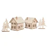 Holzbausatz "Lichterhäuser und Tannen", inkl. LED