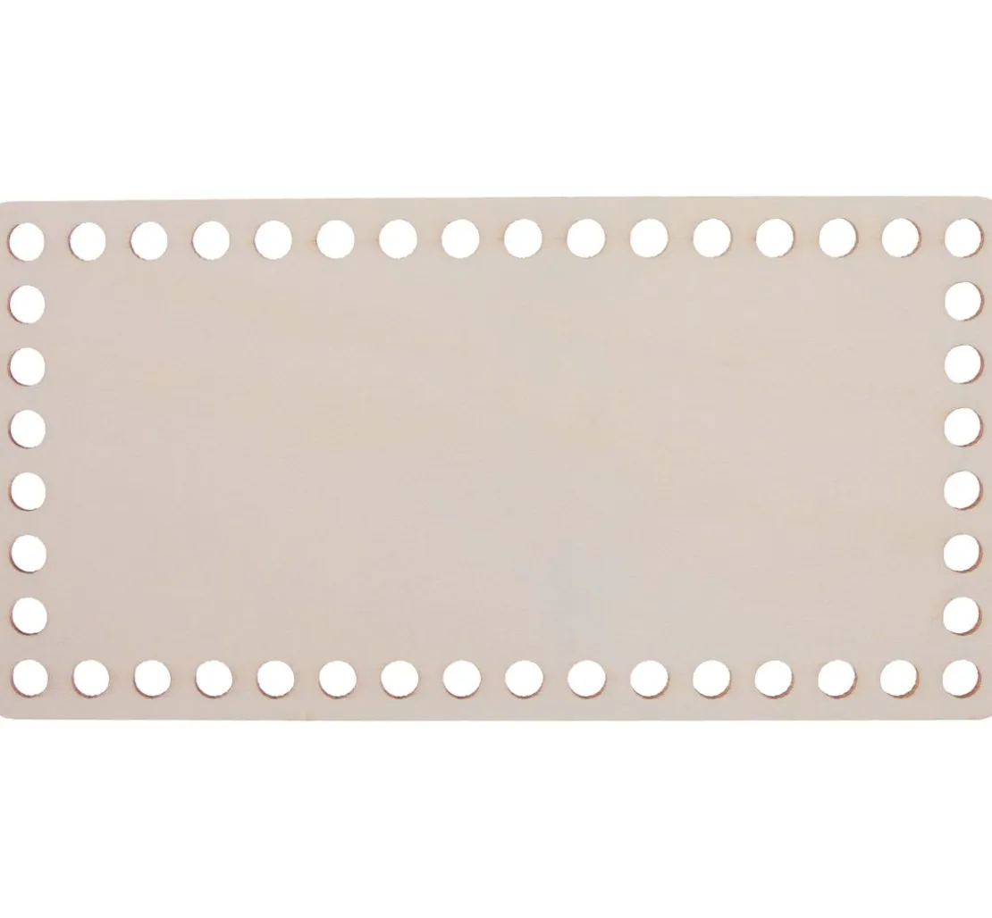 Holzboden für Häkelkorb "Rechteck"