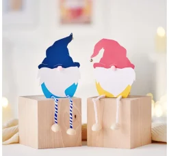 Holzfüße mit Bohrung, 4 Stück