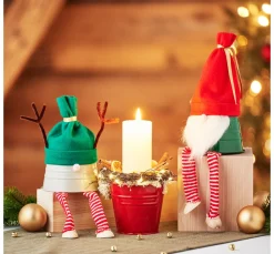 Holzfüße mit Bohrung, 4 Stück