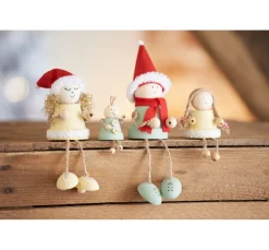 Holzfüße mit Bohrung, 4 Stück