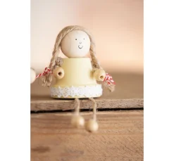 Holzfüße mit Bohrung, 4 Stück