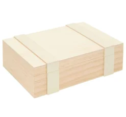 Holz-Kiste / Aufbewahrungsbox mit 6-facher Einteilung