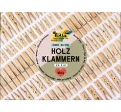 Holzklammern Jumbo Pack "Naturel"