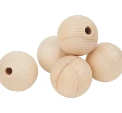 Holzkugeln halbgebohrt, Ø 50 mm