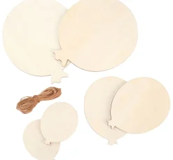 Holz-Luftballon, 6er Set
