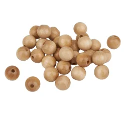 Holzperlen, Ø 12 mm, 30 Stück