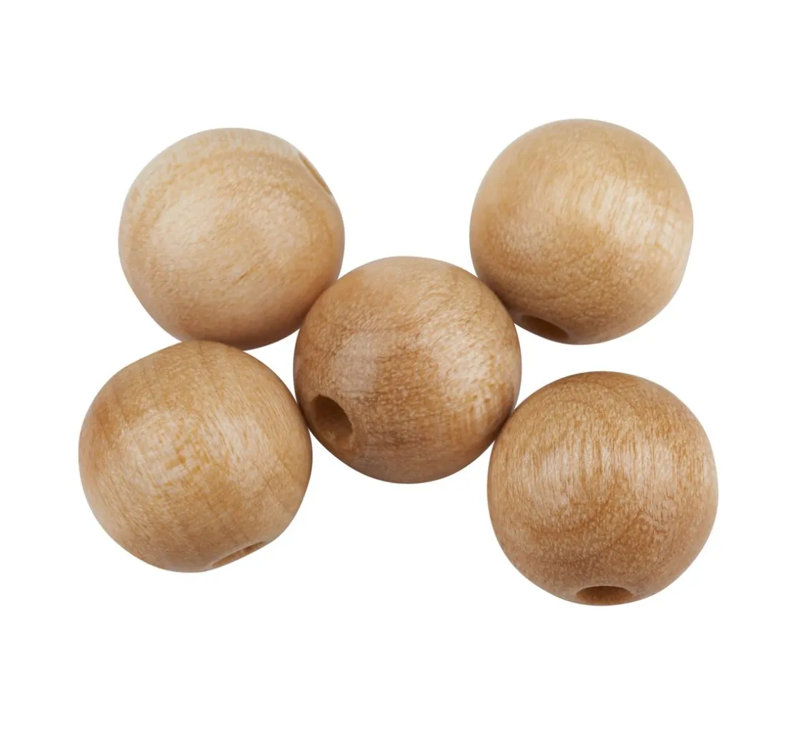 Holzperlen, Ø 12 mm, 30 Stück