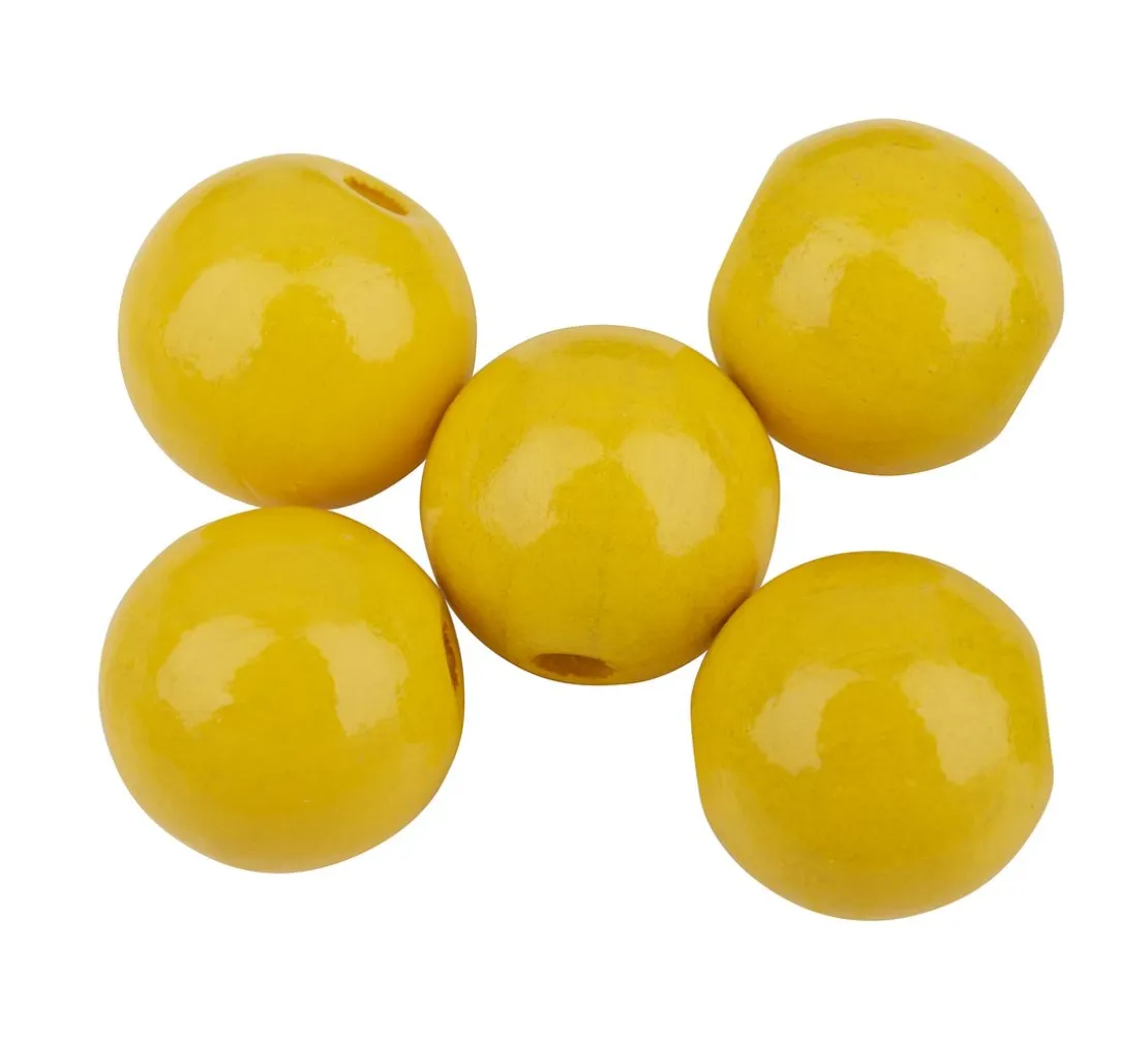 Holzperlen, Ø 12 mm, 30 Stück