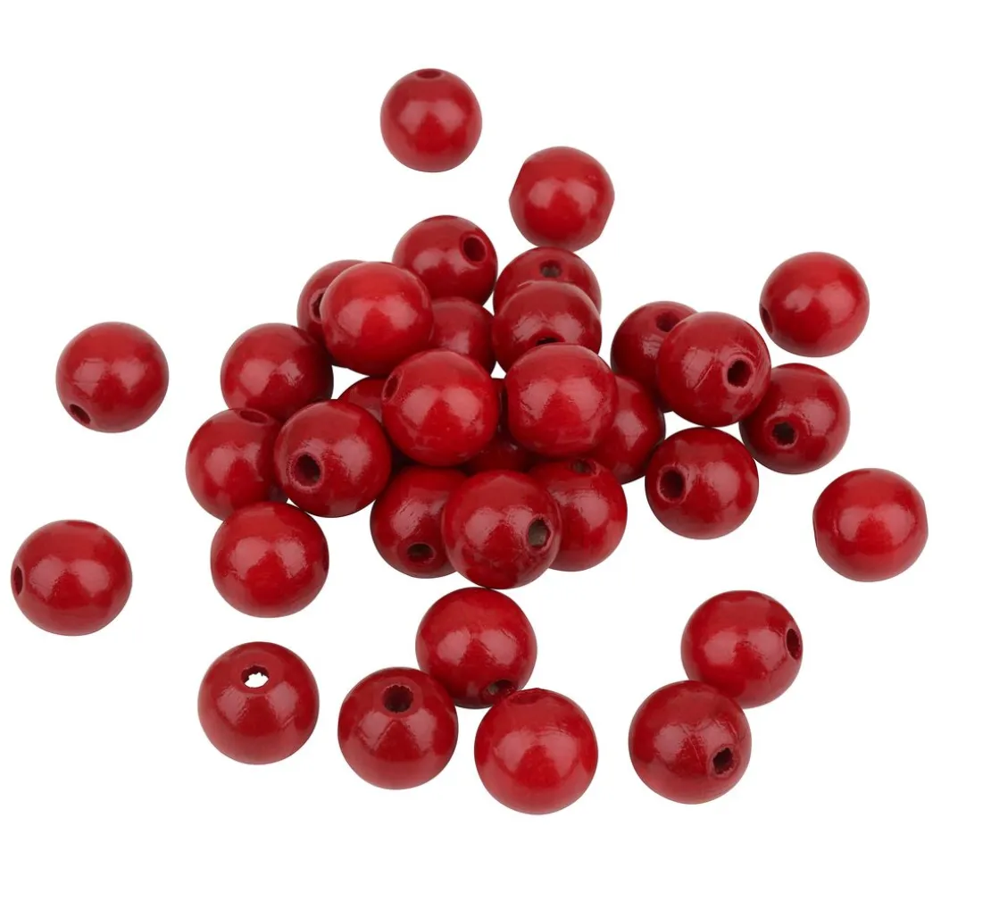 Holzperlen, Ø 12 mm, 30 Stück