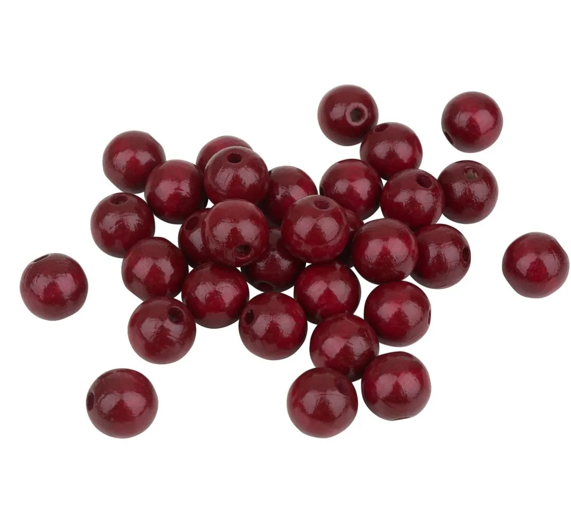 Holzperlen, Ø 12 mm, 30 Stück