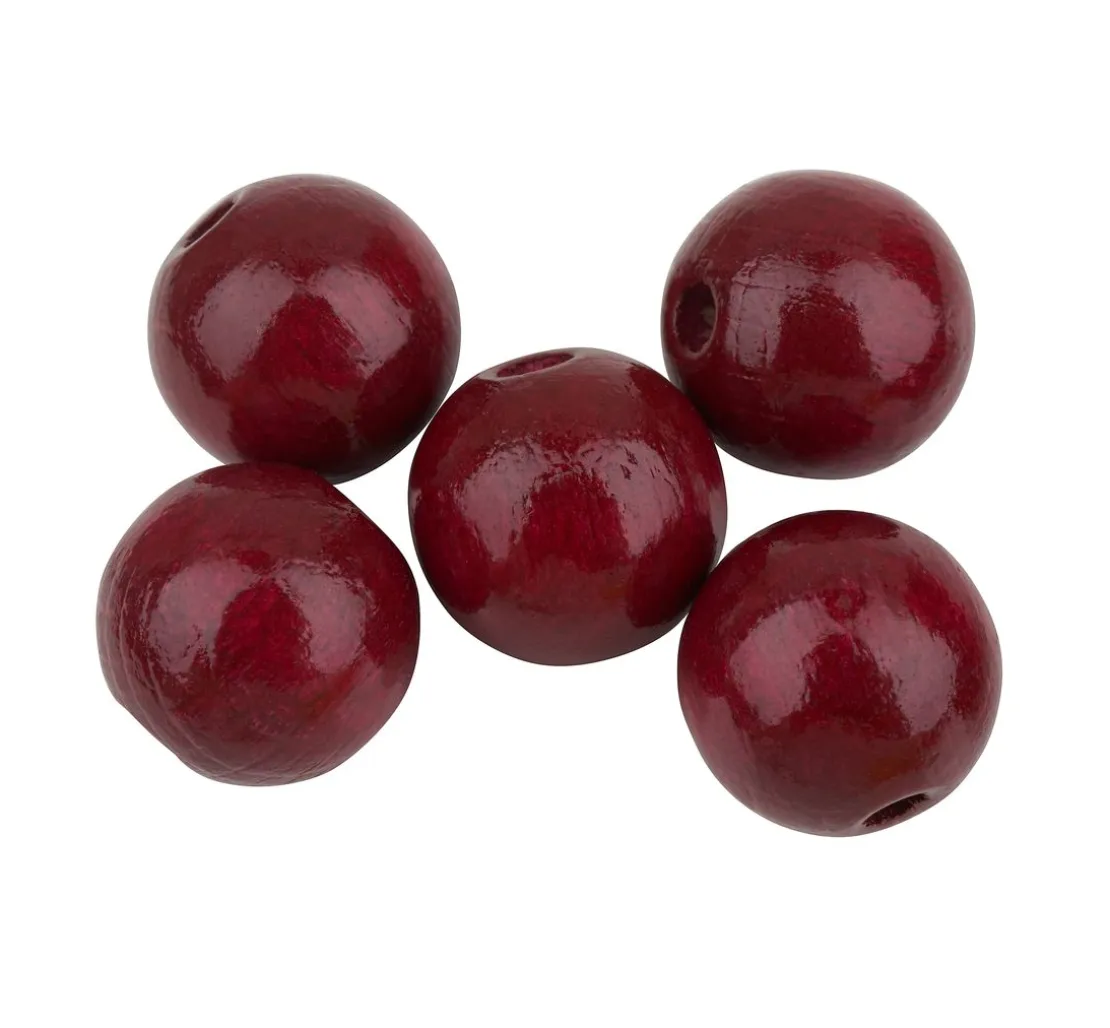 Holzperlen, Ø 12 mm, 30 Stück