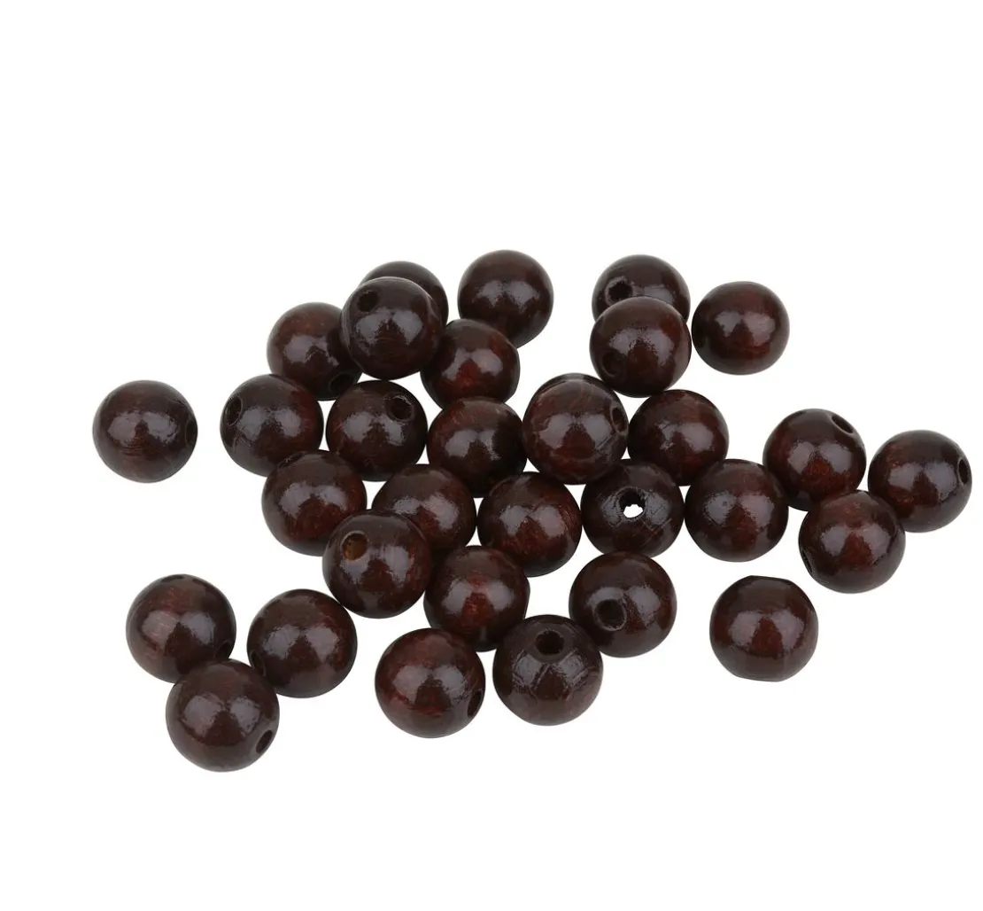 Holzperlen, Ø 12 mm, 30 Stück