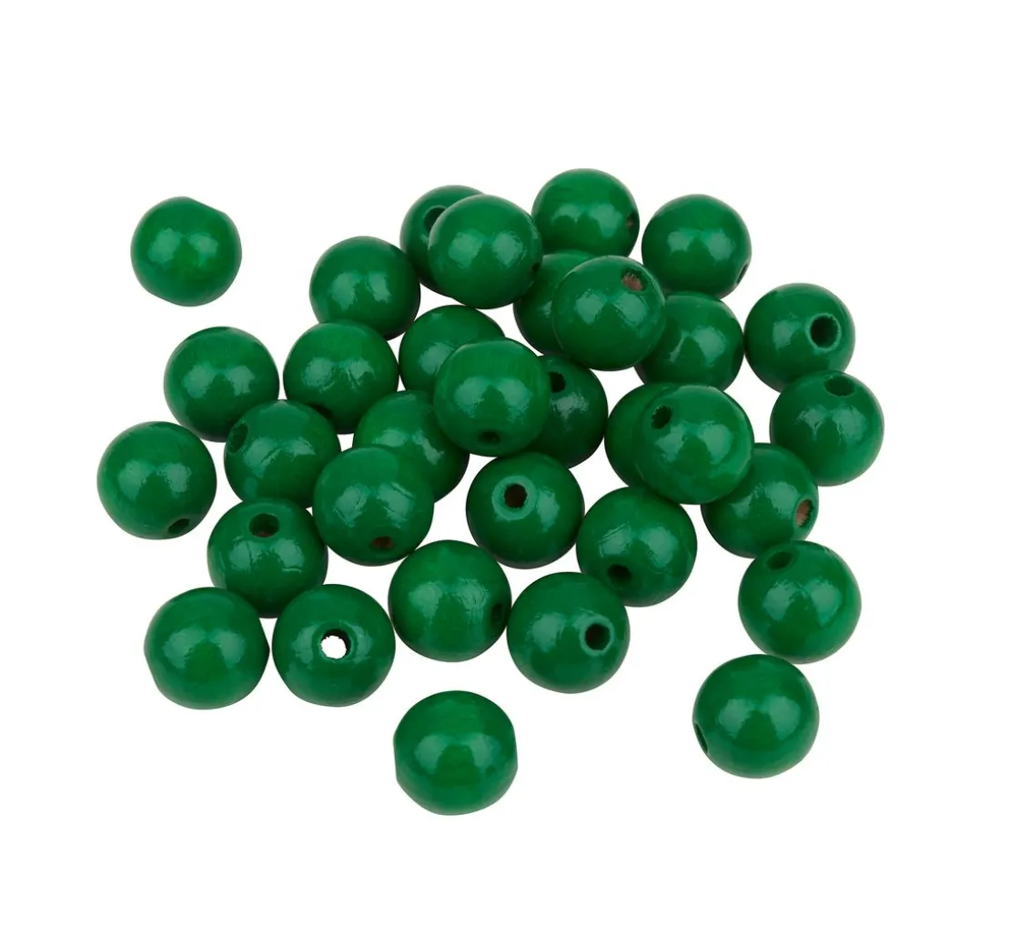 Holzperlen, Ø 12 mm, 30 Stück