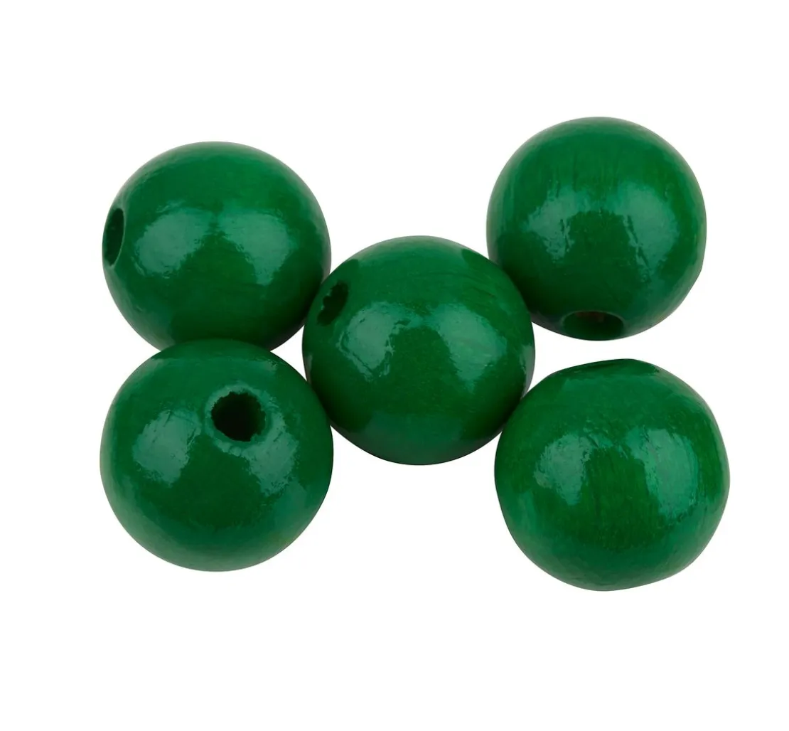 Holzperlen, Ø 12 mm, 30 Stück