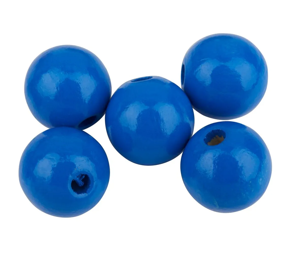 Holzperlen, Ø 12 mm, 30 Stück