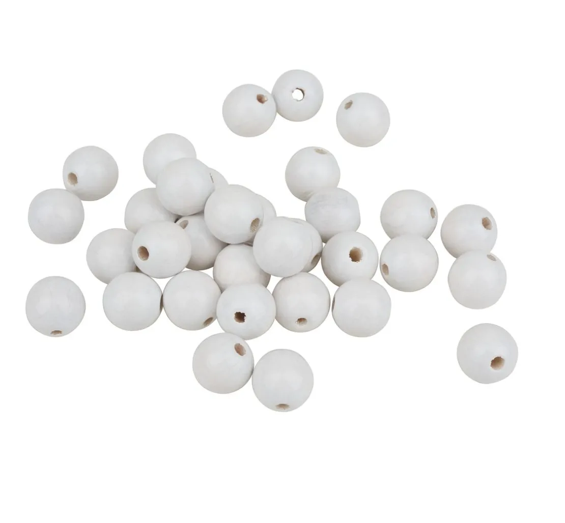 Holzperlen, Ø 12 mm, 30 Stück