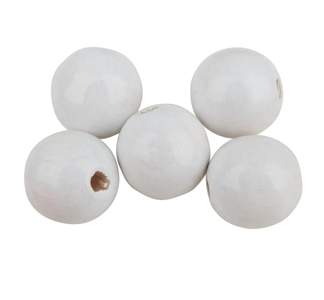 Holzperlen, Ø 12 mm, 30 Stück