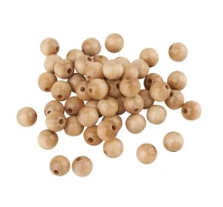 Holzperlen, Ø 10 mm, ca. 50 Stück