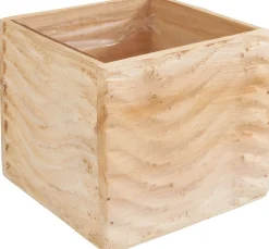 Holz-Pflanzenkiste "Wellig"