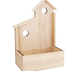 Holz-Pflanzschale "Häuschen"