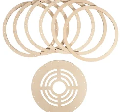 Holzringe-Set "Lampenschirm Natur"