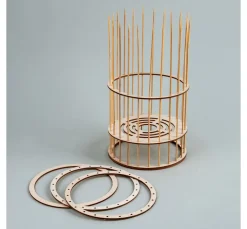 Holzringe-Set "Lampenschirm Natur"