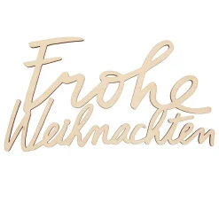Holzschriftzug "Frohe Weihnachten"