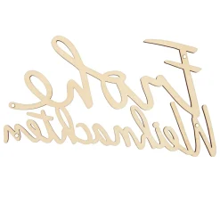 Holzschriftzug "Frohe Weihnachten"