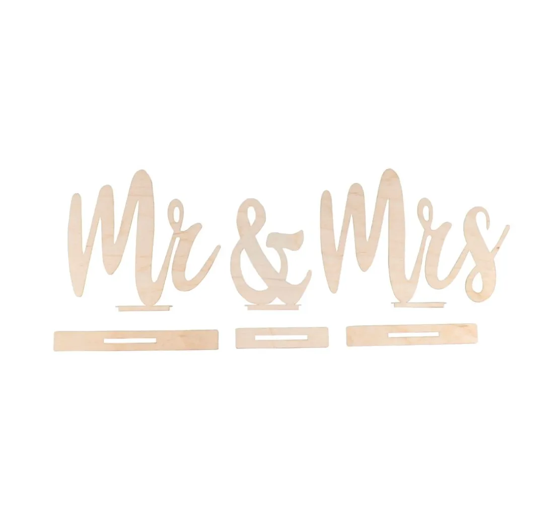 Holz-Schriftzug "Mr & Mrs"