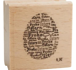 Holzstempel "Frohe Ostern"