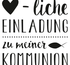 Holzstempel "Herzliche Einladung Kommunion"