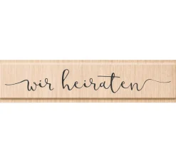 Holzstempel "Wir heiraten"