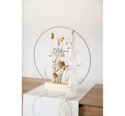 Holzständer für Trockenblumen und Dekoring