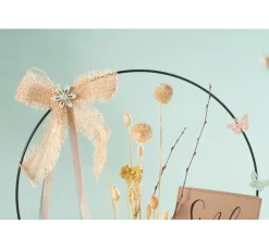 Holzständer für Trockenblumen und Dekoring