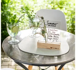 Holzständer für Trockenblumen und Dekoring