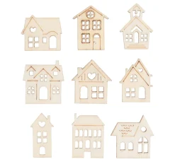 Holz-Streuteile "Häuser"