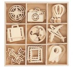 Holz-Streuteile "Reise"