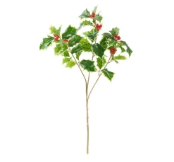 Ilex Zweig "Green" mit Beeren, L 40 cm,