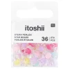 itoshii Perlen-Set "Sterne Transparent mit Farbeinzug"